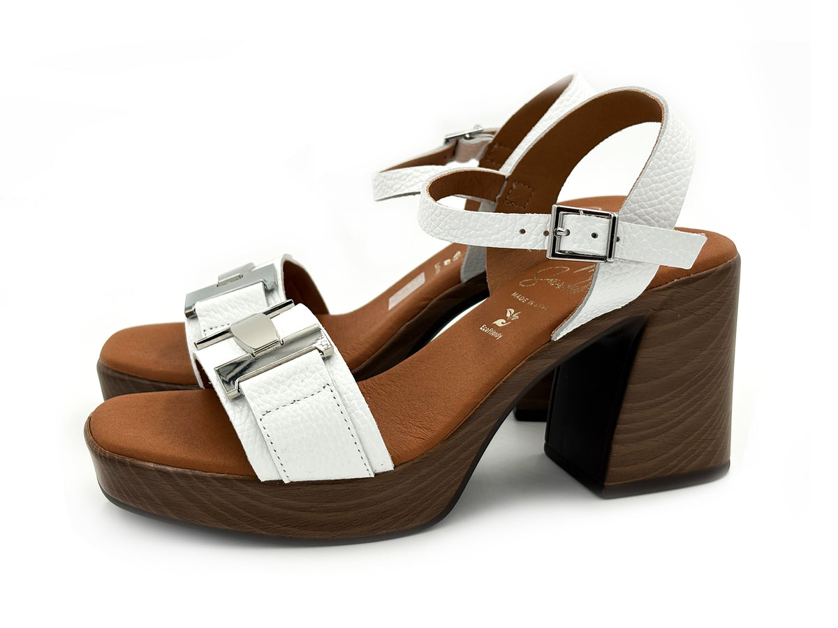 OH MY SANDALS 5931 Sandalia Tacón alto Piel blanco Mujer