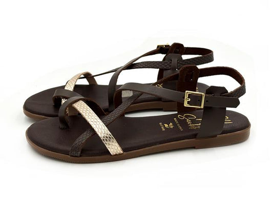OH MY SANDALS 5807 Sandalia Esclava Piel Marrón Mujer