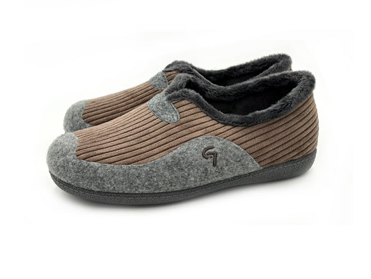GARZON 11960.572 Zapatilla de casa cerrada Vison Gris Hombre