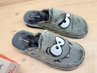 GARZÓN P355.276 Zapatilla de casa Chancla Iceberg Negro Gris Osc Hombe