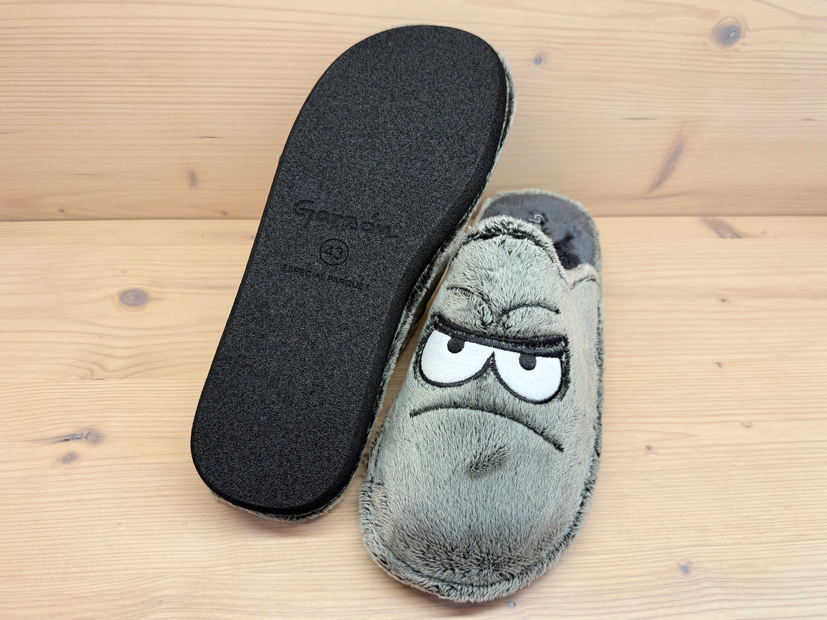 GARZÓN P355.276 Zapatilla de casa Chancla Iceberg Negro Gris Osc Hombe