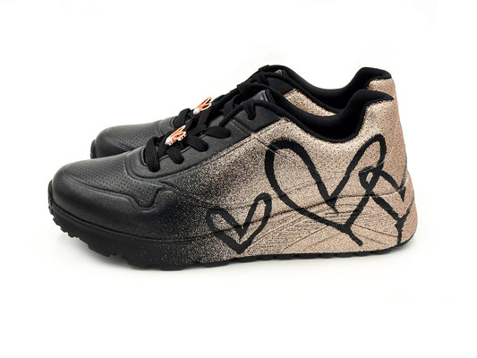 Skechers 310814L/BKRG Deportivo Sneakers Uno Lite Negro Mujer