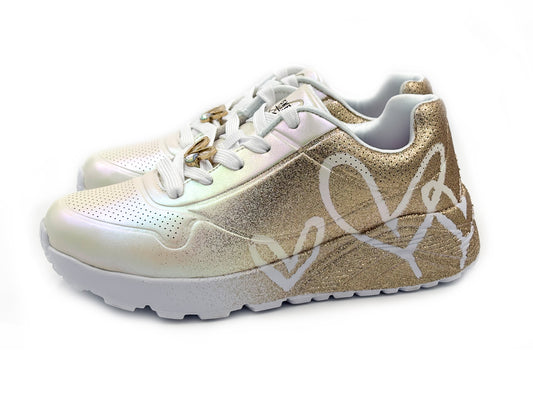 Skechers 310814L/WGD Deportivo Sneakers Uno Lite Blanco Mujer