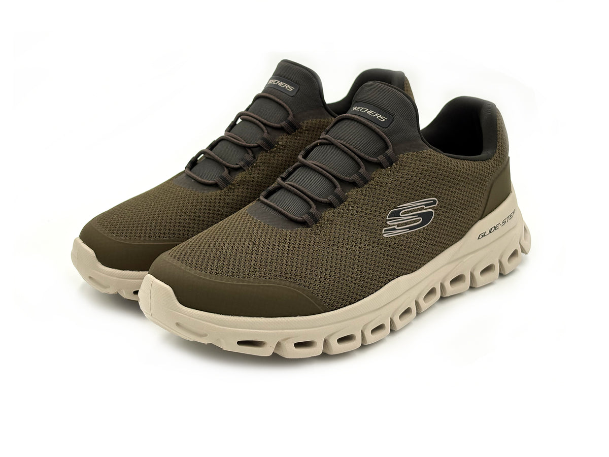 Skechers 233016/OLV Glide Step Noltek Deportivo Sneaker Kaki Elastico