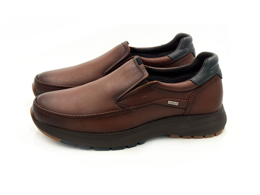 FLUCHOS F2064 Triton Zapato Mocasin elasticos Piel Marrón Hombre