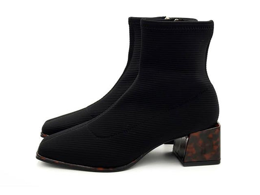 Gioseppo 80115 Botin lycra rallada Negro Cremallera Mujer