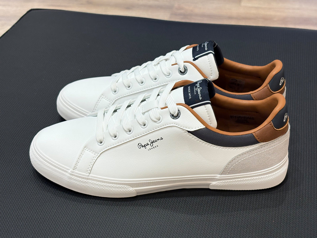 Pepe Jeans PMS30839 800 Zapatilla deportiva Casual cordon Blanco Hombe