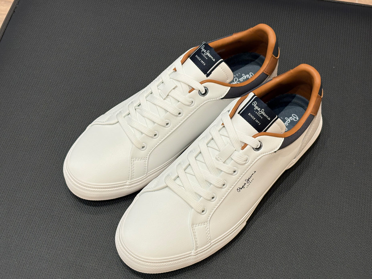 Pepe Jeans PMS30839 800 Zapatilla deportiva Casual cordon Blanco Hombe