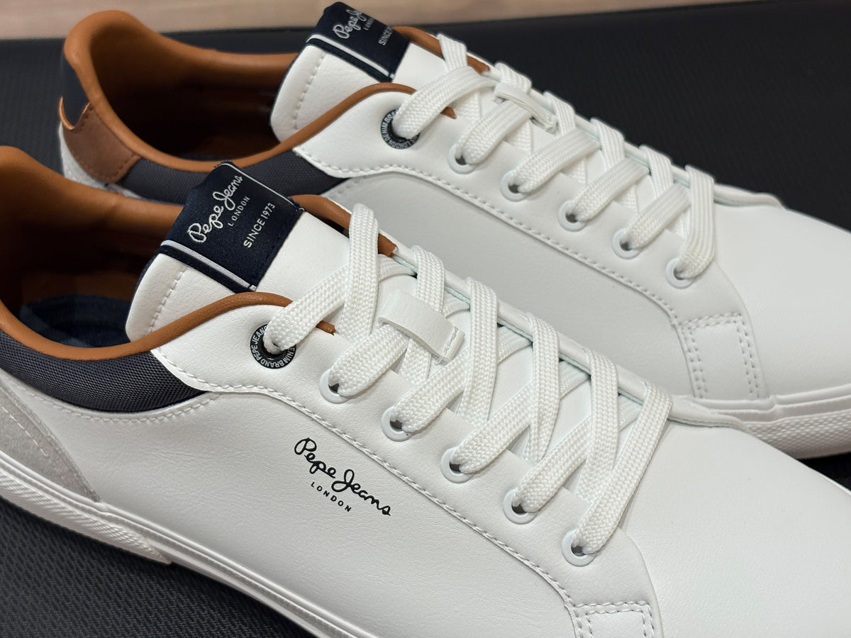 Pepe Jeans PMS30839 800 Zapatilla deportiva Casual cordon Blanco Hombe