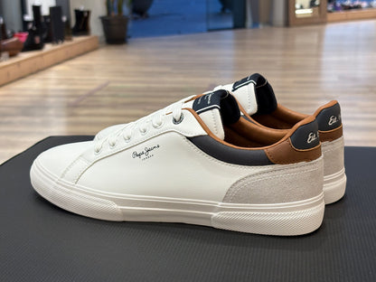 Pepe Jeans PMS30839 800 Zapatilla deportiva Casual cordon Blanco Hombe