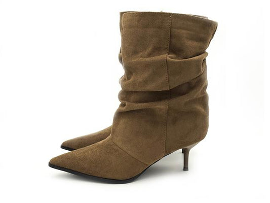 Étika 32033 Estelle Botin Antelina Taupe Cremallera tacón 6 Mujer