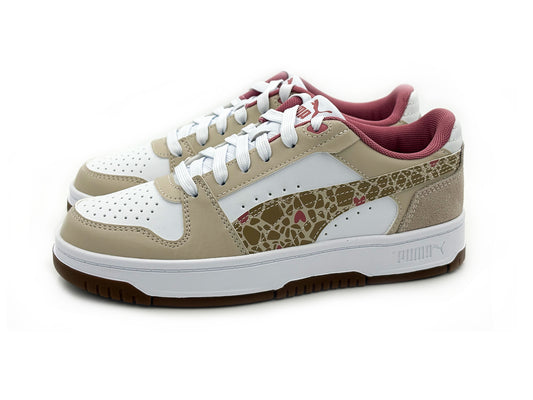 Puma 407461 01 Zapatilla deportivo Rebound V6 Blanco Rosa Mujer