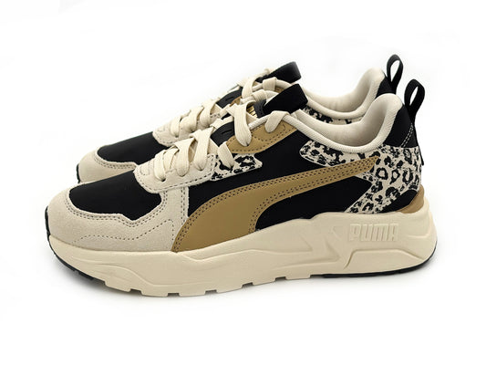 Puma 394765 01 Trinity zapatilla deportiva Negro Beig Animal Mujer