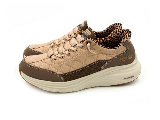 Skechers 150419/BRN Zapatilla deportiva casual Foam Leopard Beig Mujer