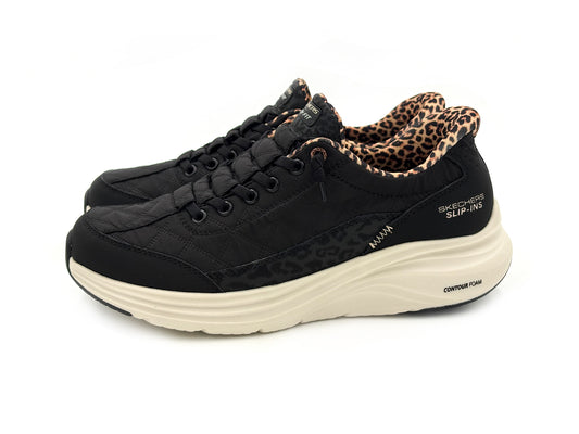 Skechers 150419/BLK Zapatilla deportiva casual Foam Leopard Negro Muje