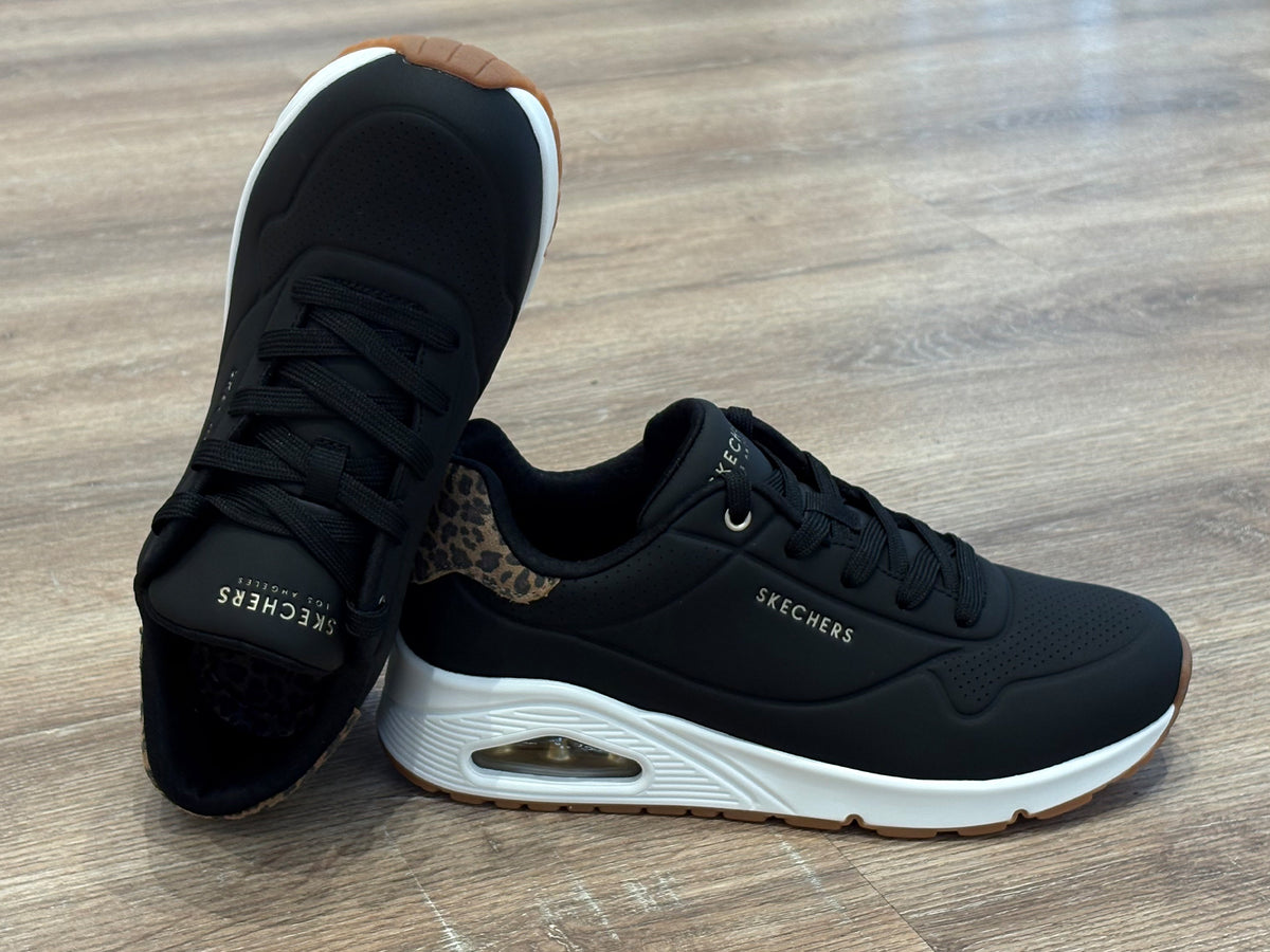 Skechers 177093/BKLD Zapatilla deportiva Camara cordones negro Mujer