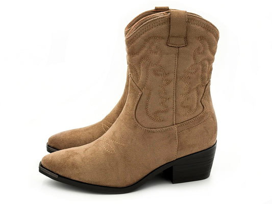 Étika 110565 Botin Campero Magnolia Serraje Taupe Mujer