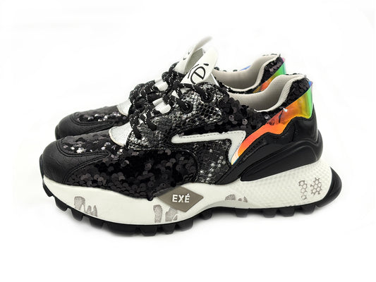 EXÉ D190608-17I sneakers Casual tachas Negro Mujer