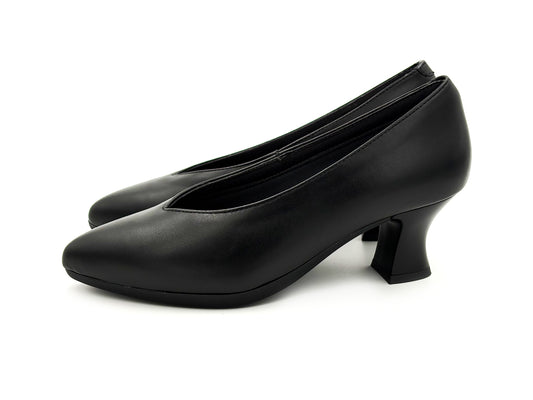 Pitillos 125 Zapato corte salon Piel Negro tacón 6 Mujer