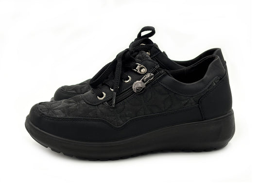 Mysoft 26M651 Zapato deportivo repelente agua cordones negro Mujer