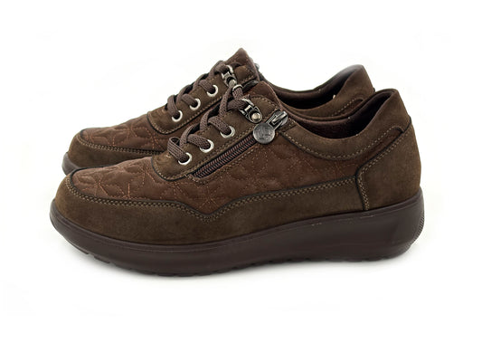 Mysoft 26M651 Zapato deportivo repelente agua cordones café Mujer