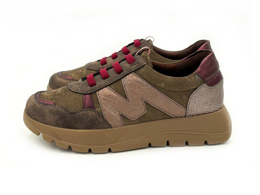 Mysoft 25M622 Zapato deportivo elasticos Marrón Mujer