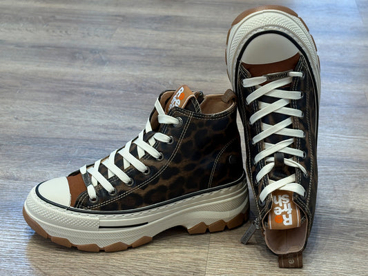 Refresh 173078 Bota Leopardo Vegano cordon cremallera Mujer