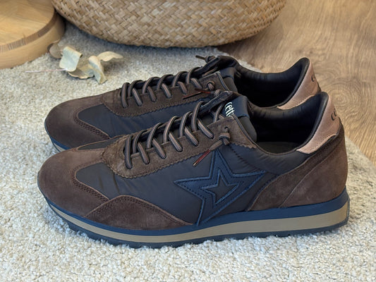 Deportivo Casual Cetti C-1259 Ante Mesh Coffee cordón elástico Hombre