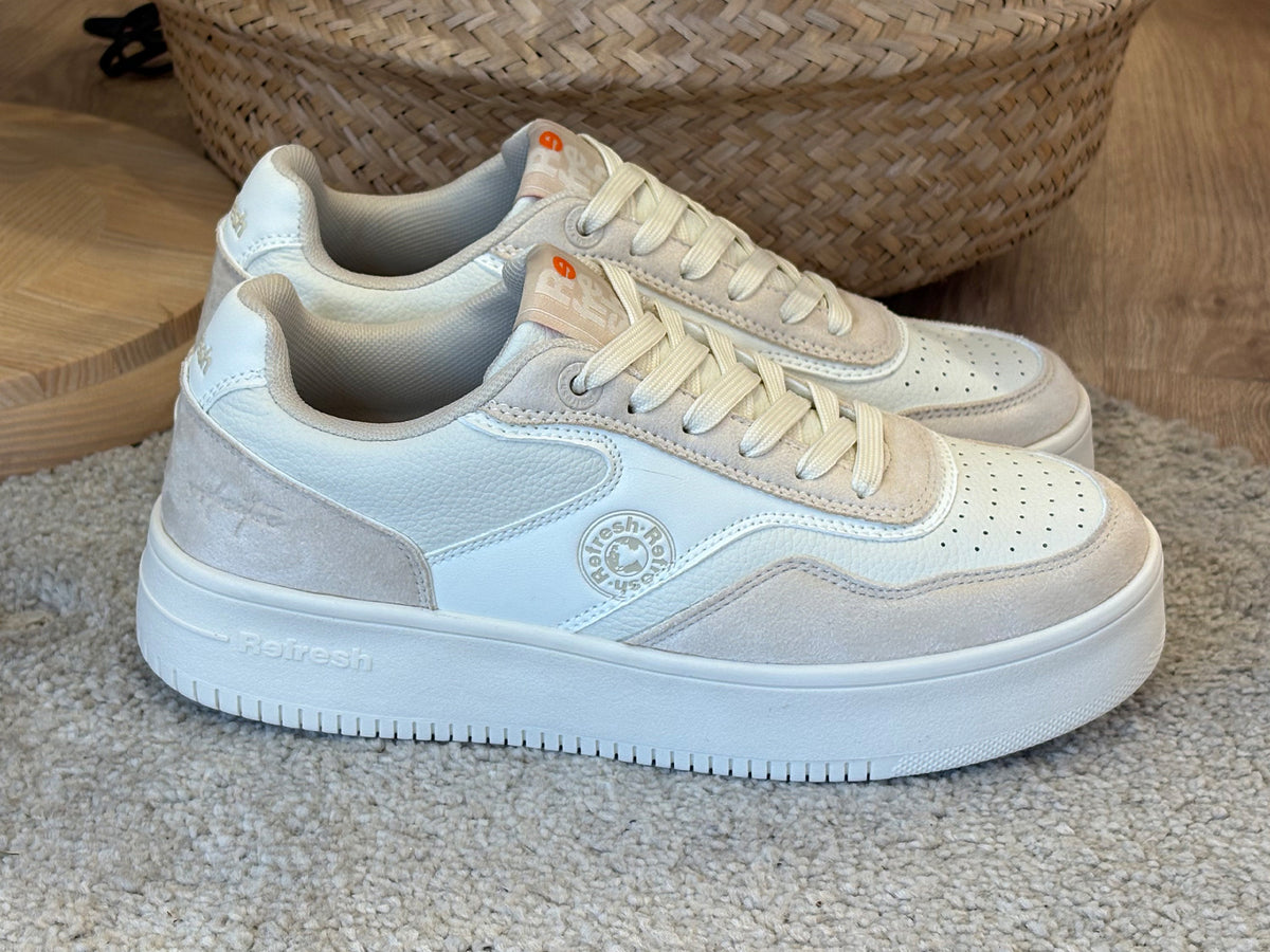 Refresh 176004 deportivo cordones plataforma Beig Mujer
