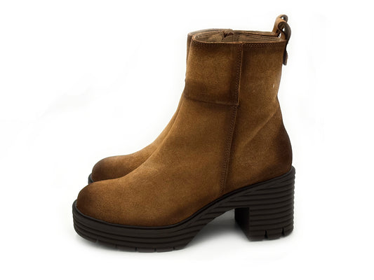 Porronet 4871 Botin Serraje Cuero Cremallera Mujer