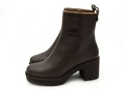 Porronet 4870 Botin Piel Moka Tacón 6 Mujer