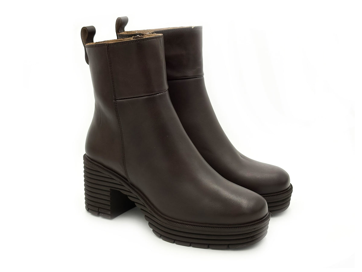 Porronet 4870 Botin Piel Moka Tacón 6 Mujer
