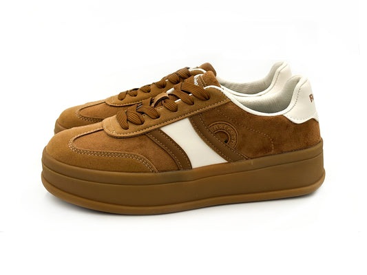 Refresh 176234 Deportivo Casual Plataforma Camel cordon Mujer