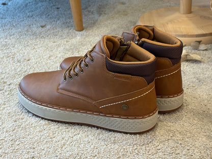 Refresh 176704 Bota Cordon Cremallera Camel Hombre