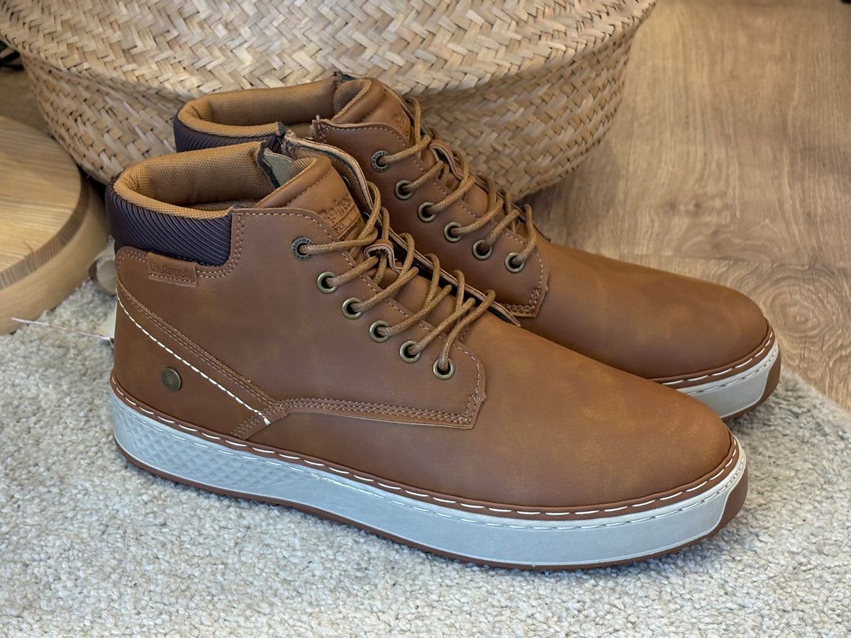 Refresh 176704 Bota Cordon Cremallera Camel Hombre