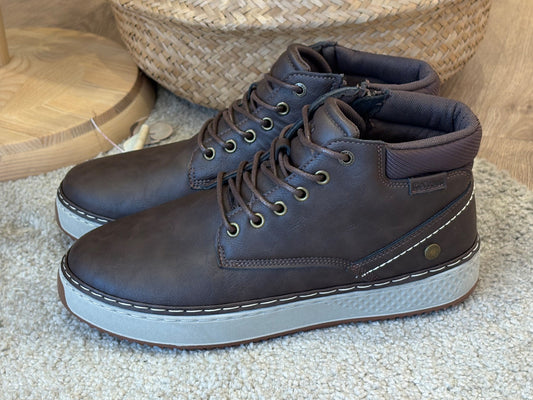Refresh 176704 Bota Cordon Cremallera Camel Hombre