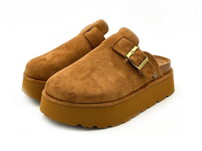 Refresh 176021 Zueco Plataforma Antelina Camel Mujer