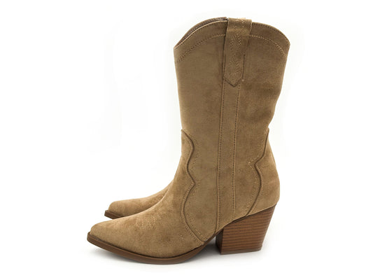 Étika 110564 Bota Campera Beig Micro Cremallera Mujer