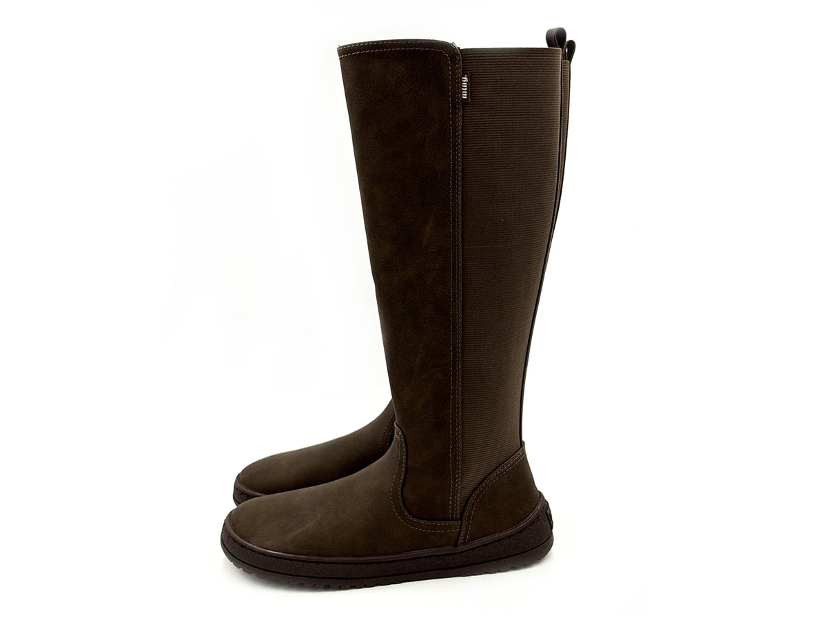 Mustang 85503 Bota Caña Alta Barefoot Moka Cremallera Mujer