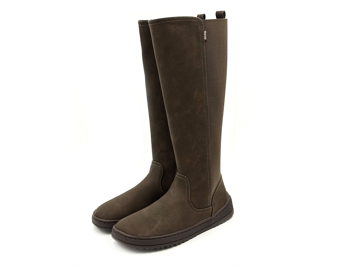 Mustang 85503 Bota Caña Alta Barefoot Moka Cremallera Mujer