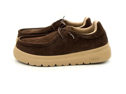 Pitas Lyon Zapato wallabi serraje hidrofugado Café Mujer