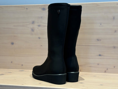 Treintas W4641 Bota licra Negra Cremallera Cuña 5 Mujer