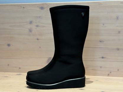 Treintas W4641 Bota licra Negra Cremallera Cuña 5 Mujer
