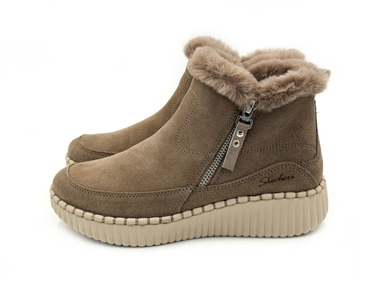 Skechers 168108/TPE Botin Wilshire Blvd cremallera Taupe Mujer