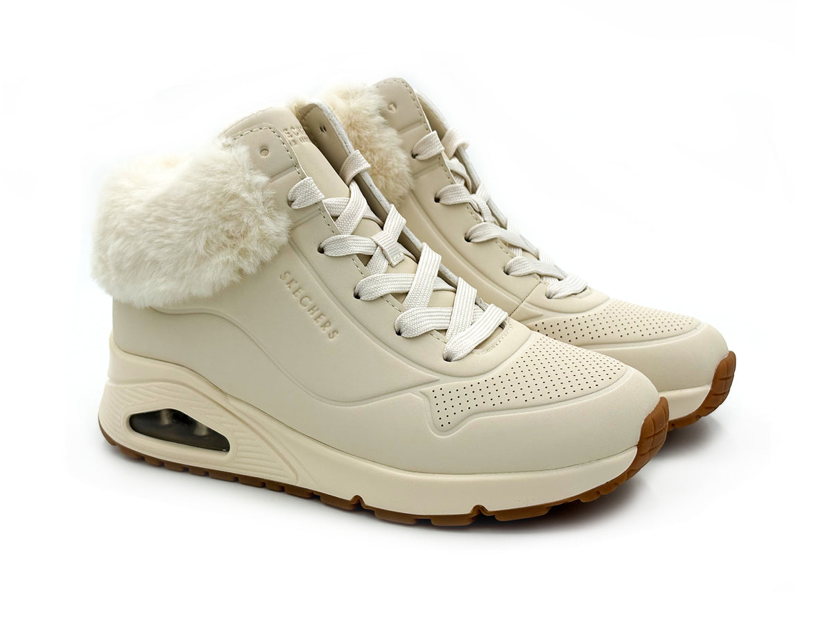 Skechers 310539L/NAT Botin cuello borreguito Natural cordon Mujer