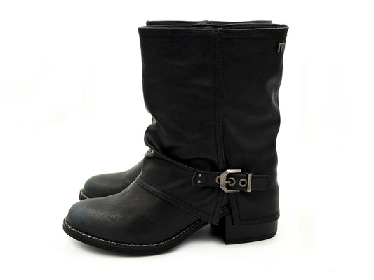 Mustang 55970 Bota Cremallera tipo biker negro Mujer
