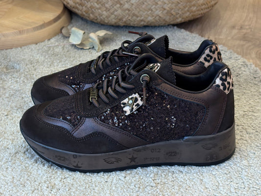 Cetti C-848 SRA XL Ante Pallets Coffee Sneaker Marrón Mujer