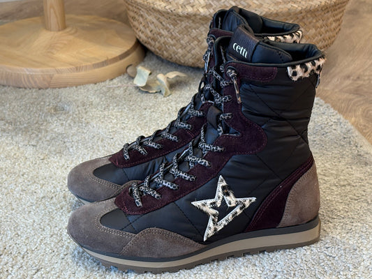 Cetti C-1421 SRA Ante Mesh Negro Botin deportivo Mujer