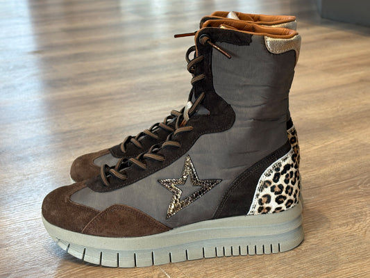 Cetti C-1421 Botin Deportivo SRA XL Ante Nylon Cacaco Mujer