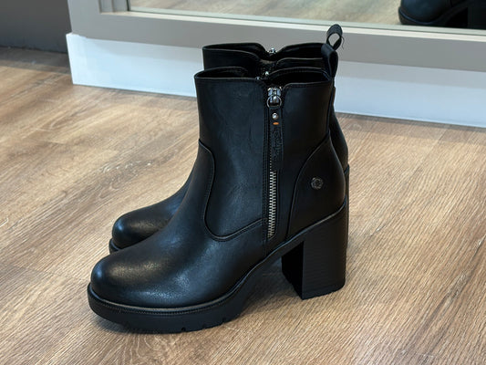Botin Negro Cremallera tacón alto Refresh 176075 Mujer